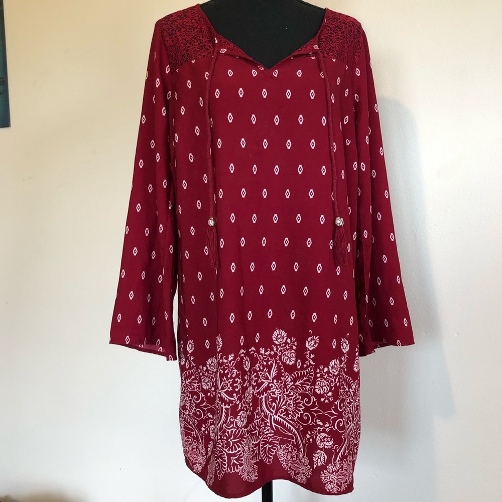 BeBop Red Boho Dress